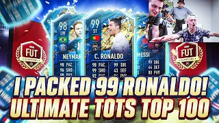 I PACKED 99 RONALDO!! MY BEST ULTIMATE TOTS FUT CHAMPS TOP 100 REWARDS! W/HASHTAG HARRY! FIFA 20!