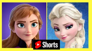 I mixed princess Elsa and princess Anna (from frozen) to see their sister👀 #shorts​​