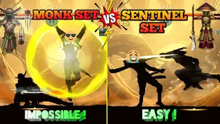 Monk set and Sentinel set Vs Eclipse May || Shadow fight 2 Android gameplay ||