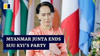 Suu Kyi’s party among dozens dissolved by Myanmar junta as election registration deadline passes