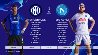 eFootball PES 2021 Master League 2024-2025 Inter vs Napoli UEFA Super Cup PC Gameplay