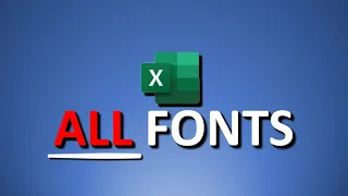 DOWNLOAD ALL FONTS at once in Excel, Word...