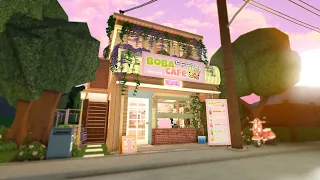 Building a Bubble Tea Store in Bloxburg | Panda Builds