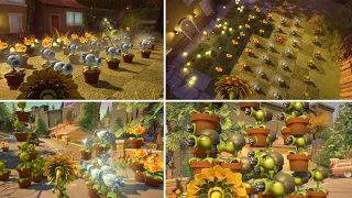 Placement Potted Plants (Fire, Ice, Repeater, Gatling Pea) | Garden Warfare 2