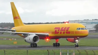 DHL Boeing 757-200F Circuit Training at Prestwick Airport