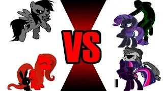 New WinMugen Coruscation - Team Dreamy Rainbow (1P) vs Team Nightmare Rarity (1P) (Mirror)