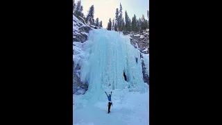 Green Monster Ice Waterfall hike. Is Canada paradise? (yes!)