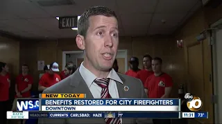 San Diego Firefighters rally for benefits