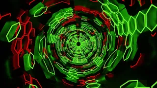 VJ LOOP NEON Bokeh Green Red Metallic Sci-Fi Calming Abstract Background Video RGB Gaming Light