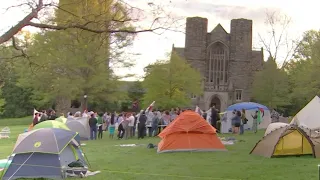 Students at Swarthmore College hold encampment to protest Israel-Hamas war