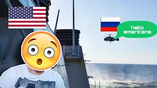 REACTION TO  Compilation of Russian jets passing near the USS Donald Cook