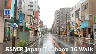 ASMR Japan Rain Walk Typhoon 16 Periphery 2021.10.1 Ambience Sound Sleep Meditate Relax Tokyo Suburb