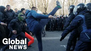 Ukraine police confront protesters rallying against land reform in Kyiv