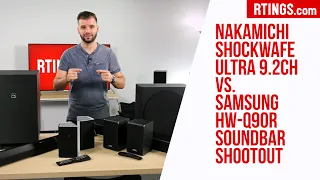 Nakamichi Shockwafe Ultra 9.2Ch vs. Samsung HW-Q90R Soundbar Shootout - RTINGS.com