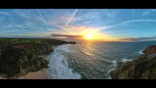 Sunrise at Porthcurno Beach & Minack Theatre 12/11/2020