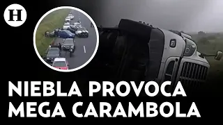 ¡Mega carambola en el sur Veracruz! Niebla afecta carretera; deja 8 lesionados