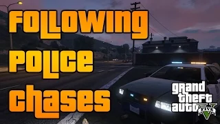 GTA 5 - Following Police Chases - First Person Gameplay