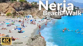 Walking Tour of Playa Calahonda, Nerja, Spain - April 2023 (4K Ultra HD, 60fps)