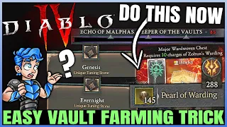 Diablo 4 - How to BREAK Vaults & INFINITE Legendaries - Nightmare Vault & Echo of Malphas Guide!