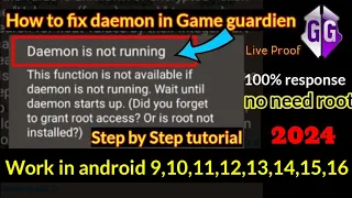 How To Fix daemon not running in game guardian || No need Root