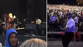 Elton John Yells at a Security Guard, Walks Off & A Fan Jumps on Stage