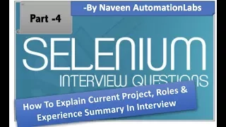 How To Explain Project, Roles & Experience Summary In Interview