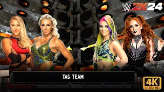 WWE 2K24 - FULL MATCH - Rhea Ripley '17 and Charlotte Flair '17 vs. Tegan Nox and Isla Dawn