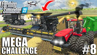 Harvesting 11.37HA of CANOLA and SOYBEANS | MEGA Challenge | Farming Simulator 22 #8