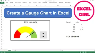 How to Create a Gauge Chart (Speedometer) in Excel - Excel Girl