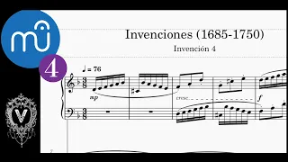 Invencion 4 J.S. Bach D minor | notas | sheet | Solved some notes | musescore4