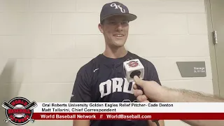 Oral Roberts University Golden Eagles Relief Pitcher- Cade Denton