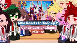 Mha/Bnha characters Reacts to The Amazing Digital Circus Ep 2: Candy Carrier Chaos! (Part 1/2)