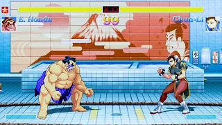 E.Honda vs Chun Li (Hardest) Street Fighter 2..