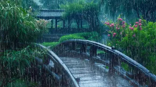 O Melhor Barulho de Chuva na Floresta Tropical ⛈️ Chuva na Velha Ponte para Dormir e Acalma a Mente