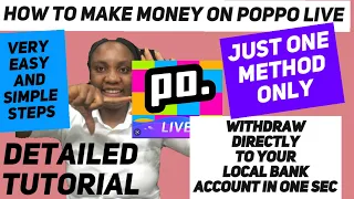 how to make money from poppo live //withdraw successfully to your bank account