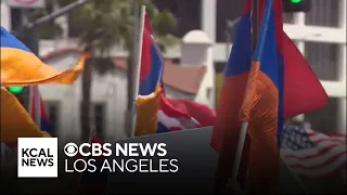 Protesters rally outside Turkish consulate on Armenian Genocide Remembrance Day