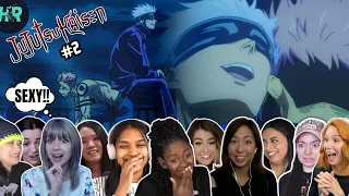 [Girls React] GOJO VS SUKUNA!!😱🔥 Jujutsu Kaisen Episode 2 Reaction Mashup | 呪術廻戦の反応