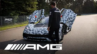 Lewis Hamilton meets the Mercedes-AMG Project ONE Development Car