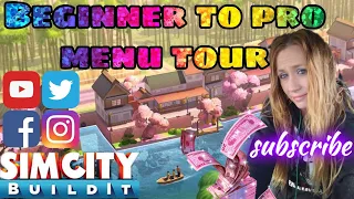 beginner to pro menu tour SimCity build it tips and tricks