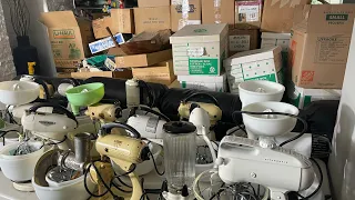 Storage Locker TREASURES.. 50 Vintage KitchenAid Mixers, And Antique Boxes