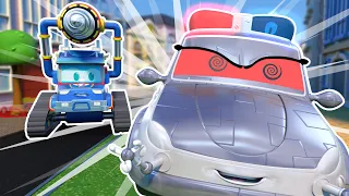 Brave Super FIRETRUCK saves the city from BAD POLICE ROBOT | Road safety