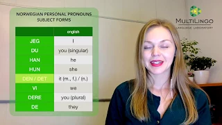 Norwegian for beginners: Personal Pronouns, basic form in Bokmål