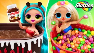 Skittles vs Nutella / 10 Ideias DIY LOL Surprise OMG