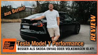 Tesla Model Y Performance (2022) Besser als Skoda Enyaq und VW ID.4?! Fahrbericht | Review | Test