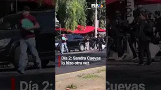 Día 2 de los recorridos de Sandra Cuevas y otra vez hubo conflictos entre su equipo y ciudadanos