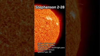 Biggest Star in the Universe Vs Sun | Stephenson 2-18 Vs Sun | #shorts #universe  #youtubeshorts