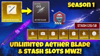 Unlimited AETHER BLADE & STASH SLOTS In MW3 Zombies! (Schematic Cooldown Glitch)