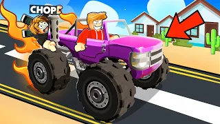 ROBLOX CHOP AND FROSTY PLAH DUSTY TRIP WITH MONSTER TRUCKS