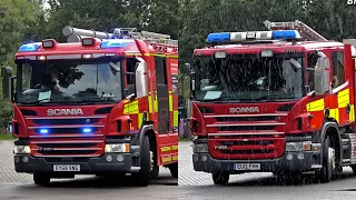 [OLD VS NEW] Surrey Fire & Rescue Service Scania P280 and P360 Turning Out from Fordbridge!