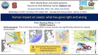 S2S21-46 Human impact on coasts: what has gone right and wrong (xiaohua Wang, 9/2/21)